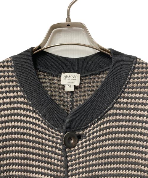 ARMANI COLLEZIONI（アルマーニ コレツィオーニ）ARMANI COLLEZIONI (アルマーニ コレツィオーニ) カーディガン ブラウン×グレー サイズ:52の古着・服飾アイテム