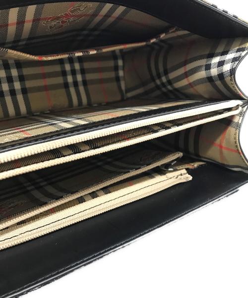 Burberry's（バーバリーズ）Burberry's (バーバリーズ) シャドーホース ノバチェック ハンドバッグ ブラック×ベージュの古着・服飾アイテム