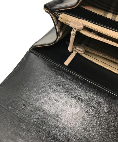 Burberry's（バーバリーズ）Burberry's (バーバリーズ) シャドーホース ノバチェック ハンドバッグ ブラック×ベージュの古着・服飾アイテム