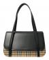 Burberry's（バーバリーズ）の古着「シャドーホース ノバチェック ハンドバッグ」｜ブラック×ベージュ