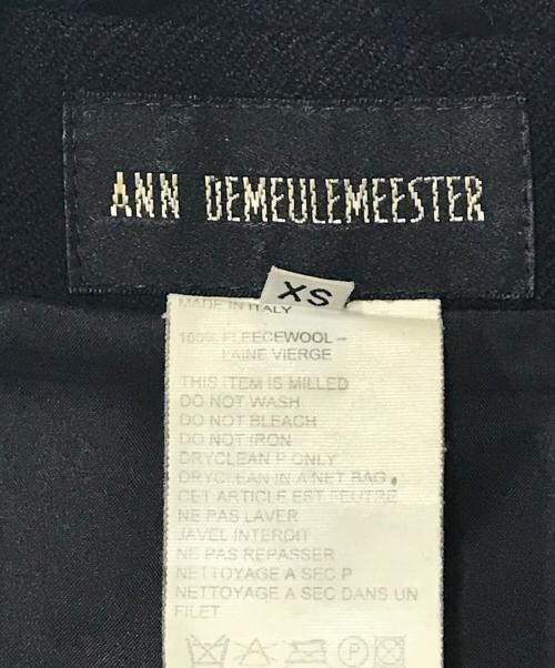 ANN DEMEULEMEESTER（アンドゥムルメステール）ANN DEMEULEMEESTER (アンドゥムルメステール) ウールジャケット ブラック サイズ:XSの古着・服飾アイテム