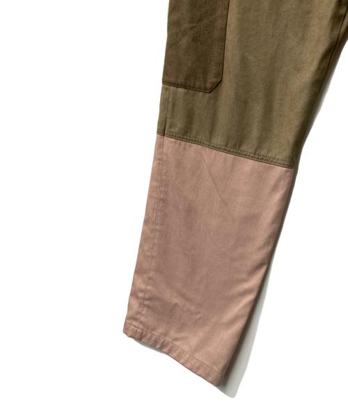 LOEWE（ロエベ）LOEWE (ロエベ) 20SS Eye LOEWE Nature/アイ ロエベ ネイチャー 切替カーゴパンツ ブラウン×ピンク サイズ:44の古着・服飾アイテム