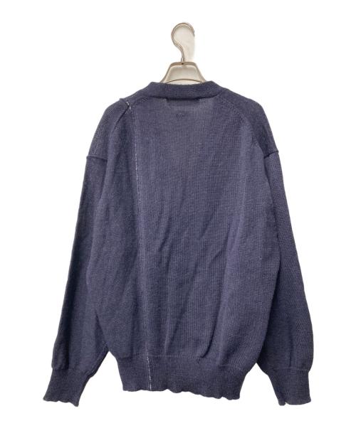 COMME des GARCONS HOMME（コムデギャルソン オム）COMME des GARCONS HOMME (コムデギャルソン オム) ダメージ加工ウールカーディガン HN-040030 AD2000 アーカイブ ネイビー サイズ:不明の古着・服飾アイテム