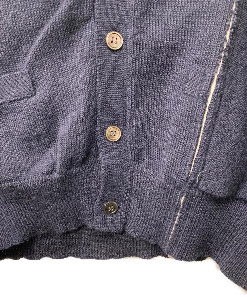 COMME des GARCONS HOMME（コムデギャルソン オム）COMME des GARCONS HOMME (コムデギャルソン オム) ダメージ加工ウールカーディガン HN-040030 AD2000 アーカイブ ネイビー サイズ:不明の古着・服飾アイテム