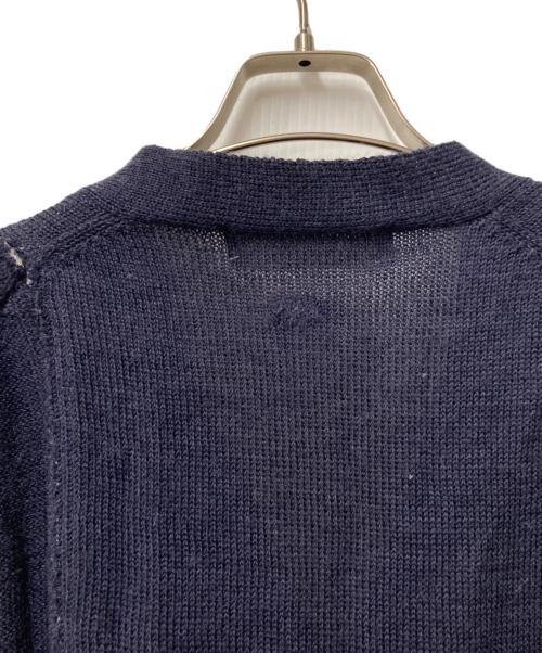 COMME des GARCONS HOMME（コムデギャルソン オム）COMME des GARCONS HOMME (コムデギャルソン オム) ダメージ加工ウールカーディガン HN-040030 AD2000 アーカイブ ネイビー サイズ:不明の古着・服飾アイテム