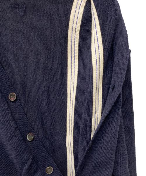 COMME des GARCONS HOMME（コムデギャルソン オム）COMME des GARCONS HOMME (コムデギャルソン オム) ダメージ加工ウールカーディガン HN-040030 AD2000 アーカイブ ネイビー サイズ:不明の古着・服飾アイテム
