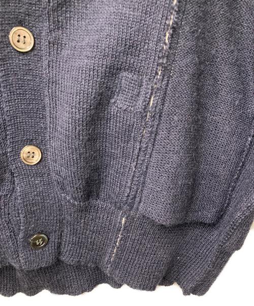 COMME des GARCONS HOMME（コムデギャルソン オム）COMME des GARCONS HOMME (コムデギャルソン オム) ダメージ加工ウールカーディガン HN-040030 AD2000 アーカイブ ネイビー サイズ:不明の古着・服飾アイテム