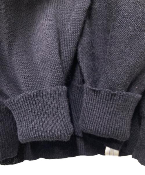 COMME des GARCONS HOMME（コムデギャルソン オム）COMME des GARCONS HOMME (コムデギャルソン オム) ダメージ加工ウールカーディガン HN-040030 AD2000 アーカイブ ネイビー サイズ:不明の古着・服飾アイテム