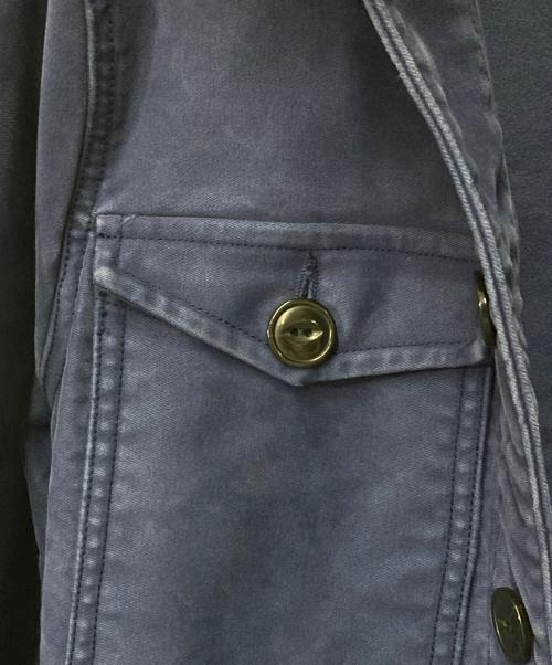 MADISON BLUE（マディソンブルー）MADISON BLUE (マディソンブルー) BACK SATIN FRENCH WORK JACKET バックサテンフレンチワークジャケット ネイビー サイズ:00の古着・服飾アイテム