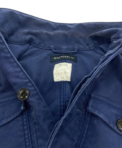 MADISON BLUE（マディソンブルー）MADISON BLUE (マディソンブルー) BACK SATIN FRENCH WORK JACKET バックサテンフレンチワークジャケット ネイビー サイズ:00の古着・服飾アイテム