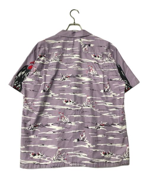 Star OF HOLLYWOOD（スターオブハリウッド）Star OF HOLLYWOOD (スターオブハリウッド) コットンタイプライターオープンシャツ SH39311 パープル サイズ:Lの古着・服飾アイテム