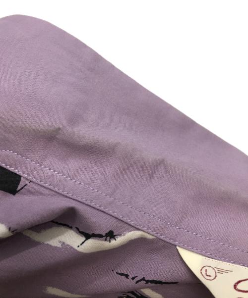 Star OF HOLLYWOOD（スターオブハリウッド）Star OF HOLLYWOOD (スターオブハリウッド) コットンタイプライターオープンシャツ SH39311 パープル サイズ:Lの古着・服飾アイテム