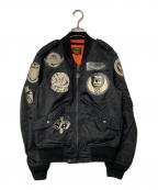 AVIREXアヴィレックス）の古着「L-2B フライト ジャケット」｜ブラック