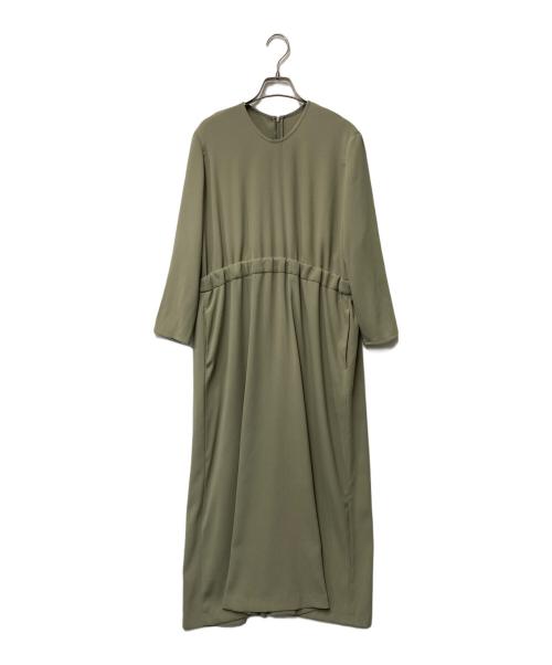 NO CONTROL AIR（ノーコントロールエアー）NO CONTROL AIR (ノーコントロールエアー) 強撚ポリエステル経二重織 ウエストマークワンピース NC065OP カーキ サイズ:38の古着・服飾アイテム