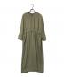 NO CONTROL AIR（ノーコントロールエアー）の古着「強撚ポリエステル経二重織 ウエストマークワンピース NC065OP」｜カーキ