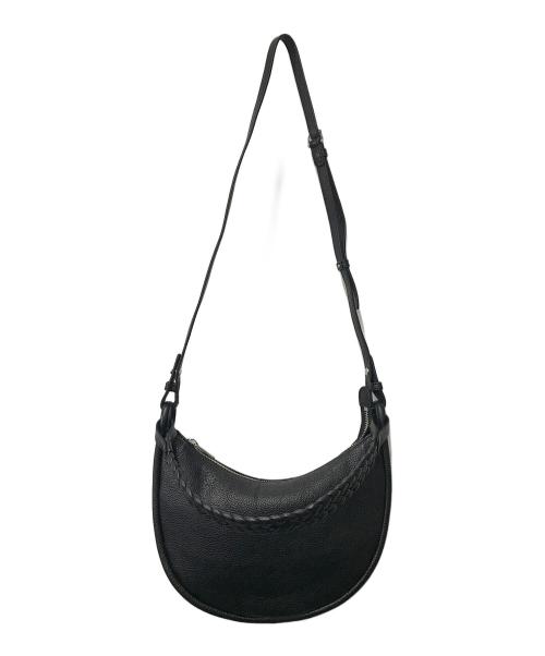 MOTHERHOUSE（マザーハウス）MOTHERHOUSE (マザーハウス) ラウンド ムーン 2 ウェイ ハンド ブラックの古着・服飾アイテム