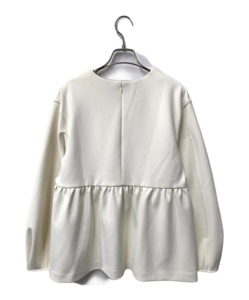 UNITED ARROWS（ユナイテッドアローズ）UNITED ARROWS (ユナイテッドアローズ) SPONGY パールモチーフ ブラウス アイボリー サイズ:Mの古着・服飾アイテム