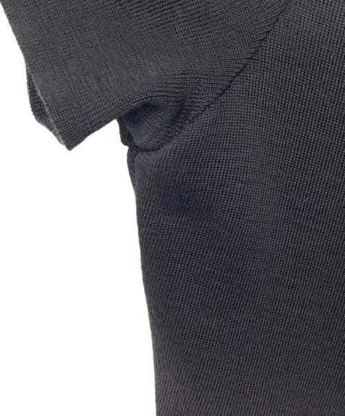 Leilian（レリアン）Leilian (レリアン) 半袖ワンピース ウールワンピース ブラック サイズ:13+の古着・服飾アイテム