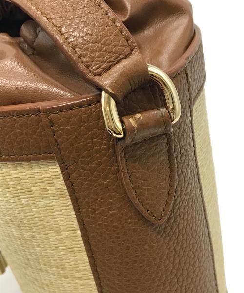 FURLA（フルラ）FURLA (フルラ) バケットバッグ ベージュ×ブラウンの古着・服飾アイテム