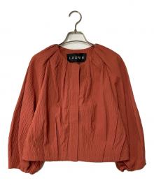LOUNIE（ルーニー）の古着「ノーカラーブルゾン」｜レッド