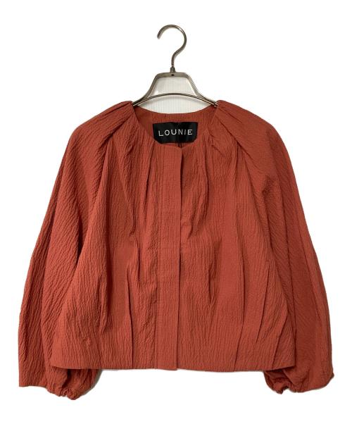LOUNIE（ルーニー）LOUNIE (ルーニー) ノーカラーブルゾン レッド サイズ:36 未使用品の古着・服飾アイテム