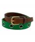 stussy（ステューシー）の古着「Needle Point Belt in brown ニードルポイントベルト」｜グリーン×ブラウン