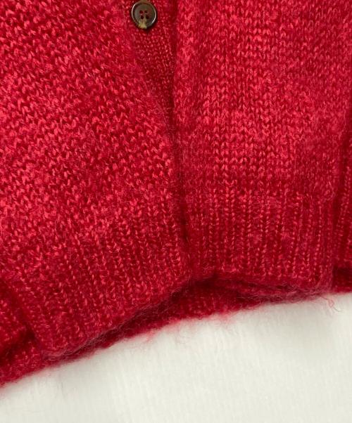 BEAUTY&YOUTH（ビューティーアンドユース）BEAUTY&YOUTH (ビューティーアンドユース) JOHN TULLOCH (ジョンタロック) モヘヤ Vネックカーディガン レッド サイズ:-の古着・服飾アイテム