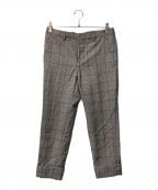 MIU MIUミュウミュウ）の古着「グレンチェック テーパードパンツ MP778 R161 087」｜グレー×ブラック