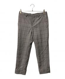 MIU MIU（ミュウミュウ）の古着「グレンチェック テーパードパンツ MP778 R161 087」｜グレー×ブラック