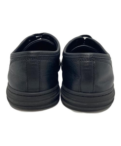 GUCCI（グッチ）GUCCI (グッチ) ロゴプレート レザーローカットスニーカー ブラック サイズ:SIZE 35 1/2（22.5ｃｍ）の古着・服飾アイテム