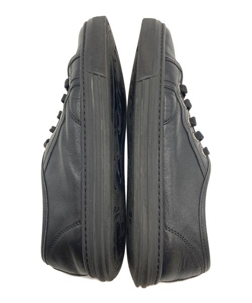 GUCCI（グッチ）GUCCI (グッチ) ロゴプレート レザーローカットスニーカー ブラック サイズ:SIZE 35 1/2（22.5ｃｍ）の古着・服飾アイテム