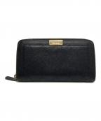 CHANELシャネル）の古着「ラウンドジップウォレット」｜ブラック