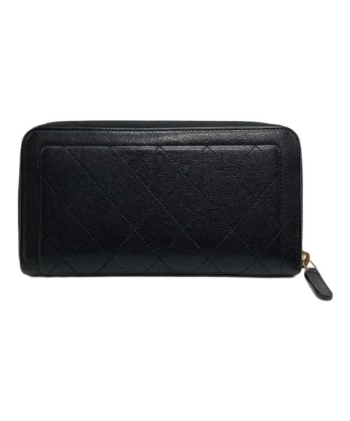CHANEL（シャネル）CHANEL (シャネル) ラウンドジップウォレット ブラックの古着・服飾アイテム