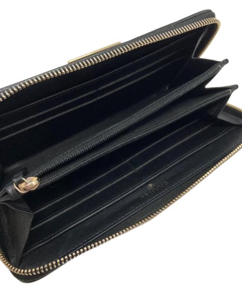 CHANEL（シャネル）CHANEL (シャネル) ラウンドジップウォレット ブラックの古着・服飾アイテム