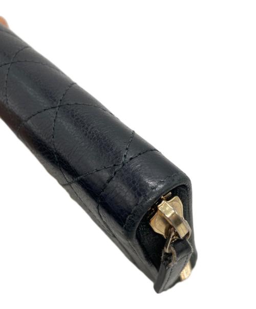 CHANEL（シャネル）CHANEL (シャネル) ラウンドジップウォレット ブラックの古着・服飾アイテム