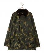 Barbourバブアー）の古着「BOURNE CAMO オイルドジャケットMWX0404GN51S」｜オリーブ×ブラウン×ブラック