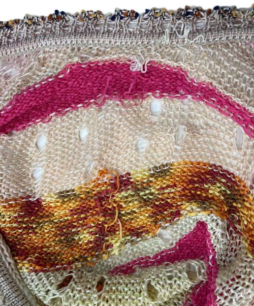 M.&KYOKO（エムアンドキョウコ）M.&KYOKO (エムアンドキョウコ) カーディガン ベージュ×ピンク サイズ:2の古着・服飾アイテム