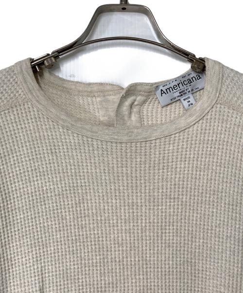 Americana（アメリカーナ）Americana (アメリカーナ) サーマルカットソー ベージュ サイズ:SIZE Freeの古着・服飾アイテム