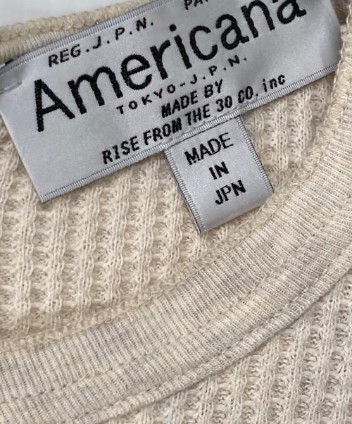 Americana（アメリカーナ）Americana (アメリカーナ) サーマルカットソー ベージュ サイズ:SIZE Freeの古着・服飾アイテム
