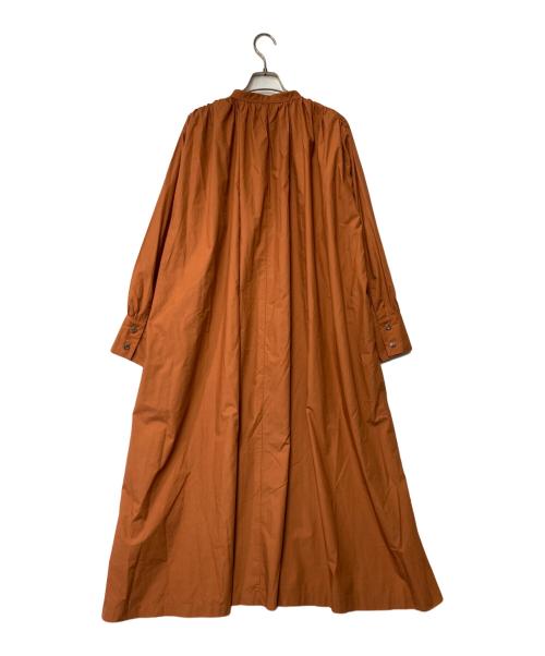 HAVERSACK（ハバーサック）HAVERSACK (ハバーサック) コットンギャザーシャツワンピース ブラウン サイズ:1の古着・服飾アイテム