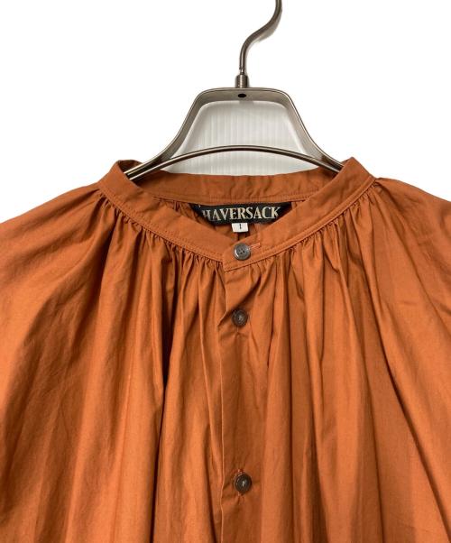 HAVERSACK（ハバーサック）HAVERSACK (ハバーサック) コットンギャザーシャツワンピース ブラウン サイズ:1の古着・服飾アイテム