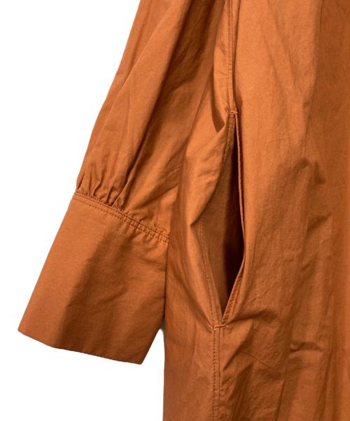 HAVERSACK（ハバーサック）HAVERSACK (ハバーサック) コットンギャザーシャツワンピース ブラウン サイズ:1の古着・服飾アイテム