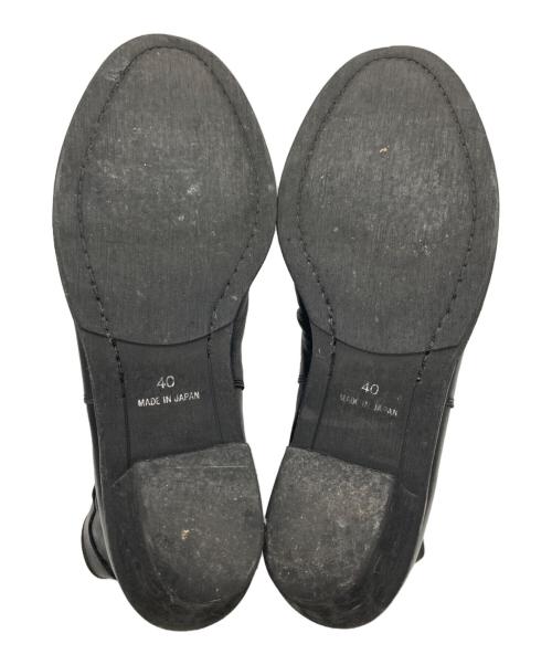 NO ID.（ノーアイディー）NO ID. (ノーアイディー) ドレープヒールブーツ ブラック サイズ:40の古着・服飾アイテム