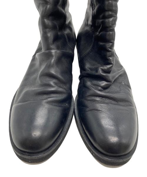 NO ID.（ノーアイディー）NO ID. (ノーアイディー) ドレープヒールブーツ ブラック サイズ:40の古着・服飾アイテム