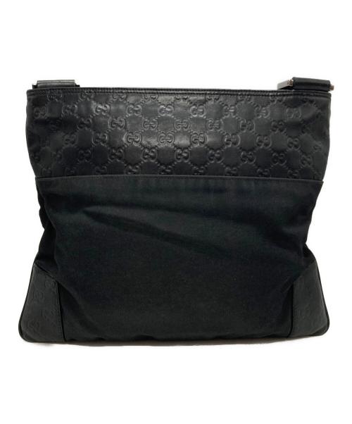 GUCCI（グッチ）GUCCI (グッチ) GG柄レザー切替ショルダーバッグ 161822 ブラックの古着・服飾アイテム