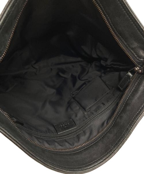 GUCCI（グッチ）GUCCI (グッチ) GG柄レザー切替ショルダーバッグ 161822 ブラックの古着・服飾アイテム