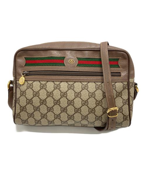 GUCCI（グッチ）GUCCI (グッチ) GGショルダーバッグ ベージュ×ブラウンの古着・服飾アイテム