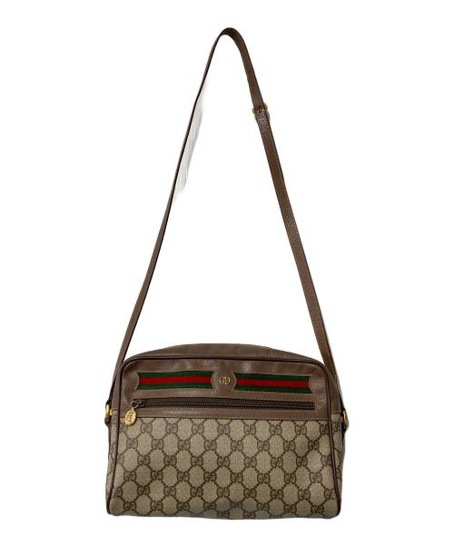GUCCI（グッチ）GUCCI (グッチ) GGショルダーバッグ ベージュ×ブラウンの古着・服飾アイテム