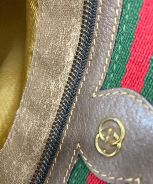 GUCCI（グッチ）GUCCI (グッチ) GGショルダーバッグ ベージュ×ブラウンの古着・服飾アイテム