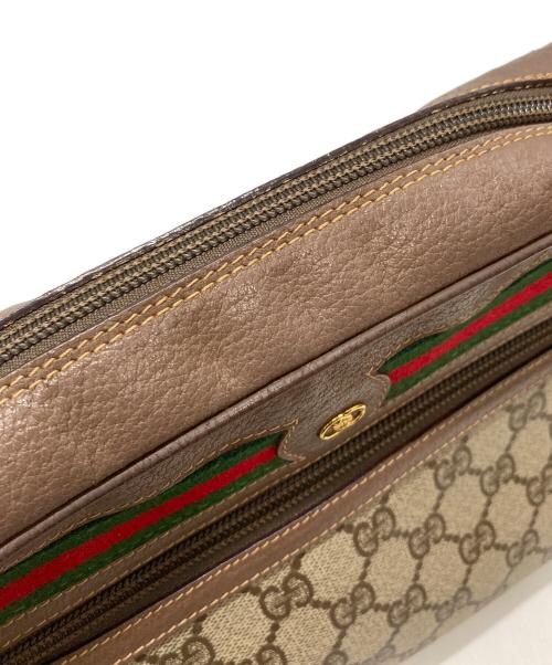 GUCCI（グッチ）GUCCI (グッチ) GGショルダーバッグ ベージュ×ブラウンの古着・服飾アイテム